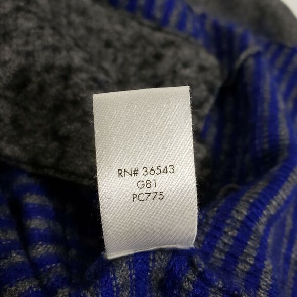 Calvin Klein Womens Cardigan Sweater XS Pockets Striped Wool Cashmere Rabbit Hai - Picture 9 of 9